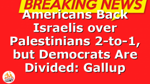 Americans Back Israelis over Palestinians 2-to-1, but Democrats Are Divided: Gallup