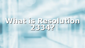 What is Resolution 2334?