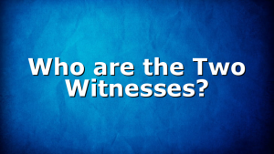 Who are the Two Witnesses?