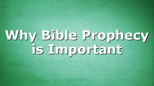 Why Bible Prophecy is Important