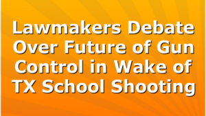 Lawmakers Debate Over Future of Gun Control in Wake of TX School Shooting