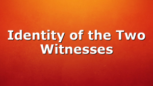 Identity of the Two Witnesses