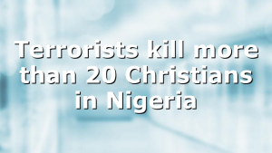 Terrorists kill more than 20 Christians in Nigeria