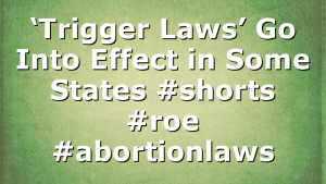 ‘Trigger Laws’ Go Into Effect in Some States #shorts #roe #abortionlaws