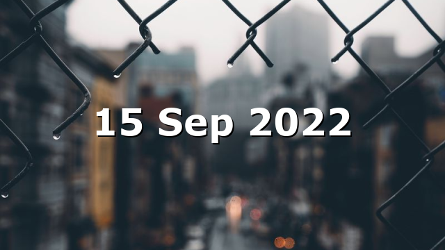 15 Sep 2022