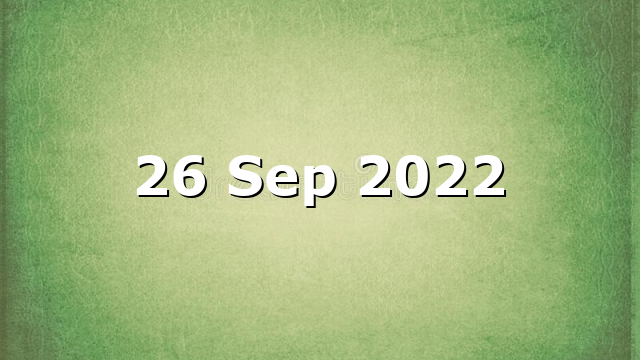 26 Sep 2022