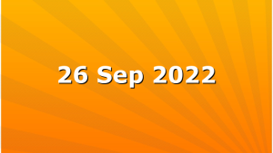 26 Sep 2022