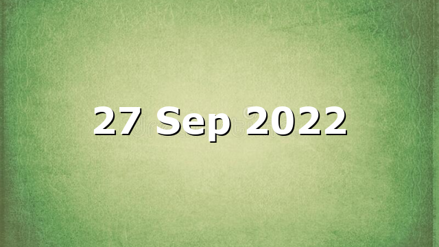 27 Sep 2022