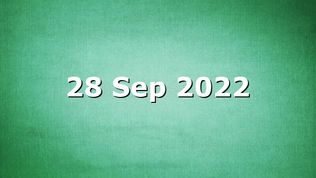 28 Sep 2022