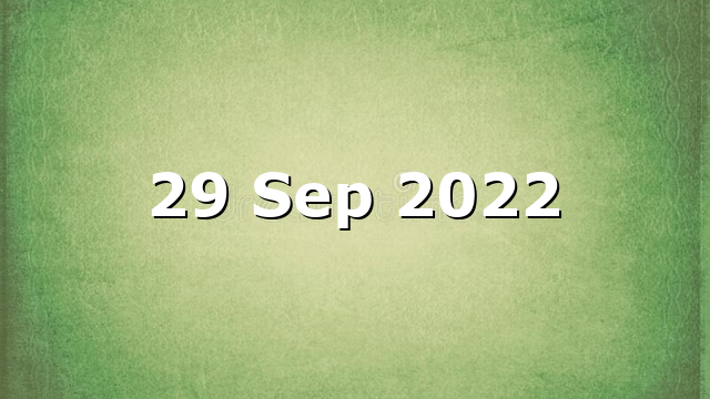 29 Sep 2022