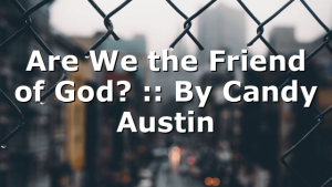 Are We the Friend of God? :: By Candy Austin