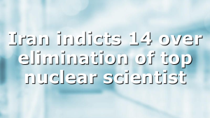 Iran indicts 14 over elimination of top nuclear scientist