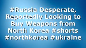 #Russia Desperate, Reportedly Looking to Buy Weapons from North Korea #shorts #northkorea #ukraine
