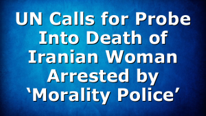 UN Calls for Probe Into Death of Iranian Woman Arrested by ‘Morality Police’