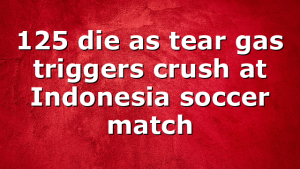 125 die as tear gas triggers crush at Indonesia soccer match