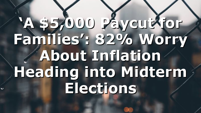‘A $5,000 Paycut for Families’: 82% Worry About Inflation Heading into Midterm Elections