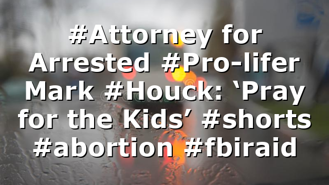 #Attorney for Arrested #Pro-lifer Mark #Houck: ‘Pray for the Kids’ #shorts #abortion #fbiraid
