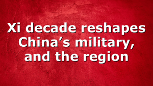 Xi decade reshapes China’s military, and the region